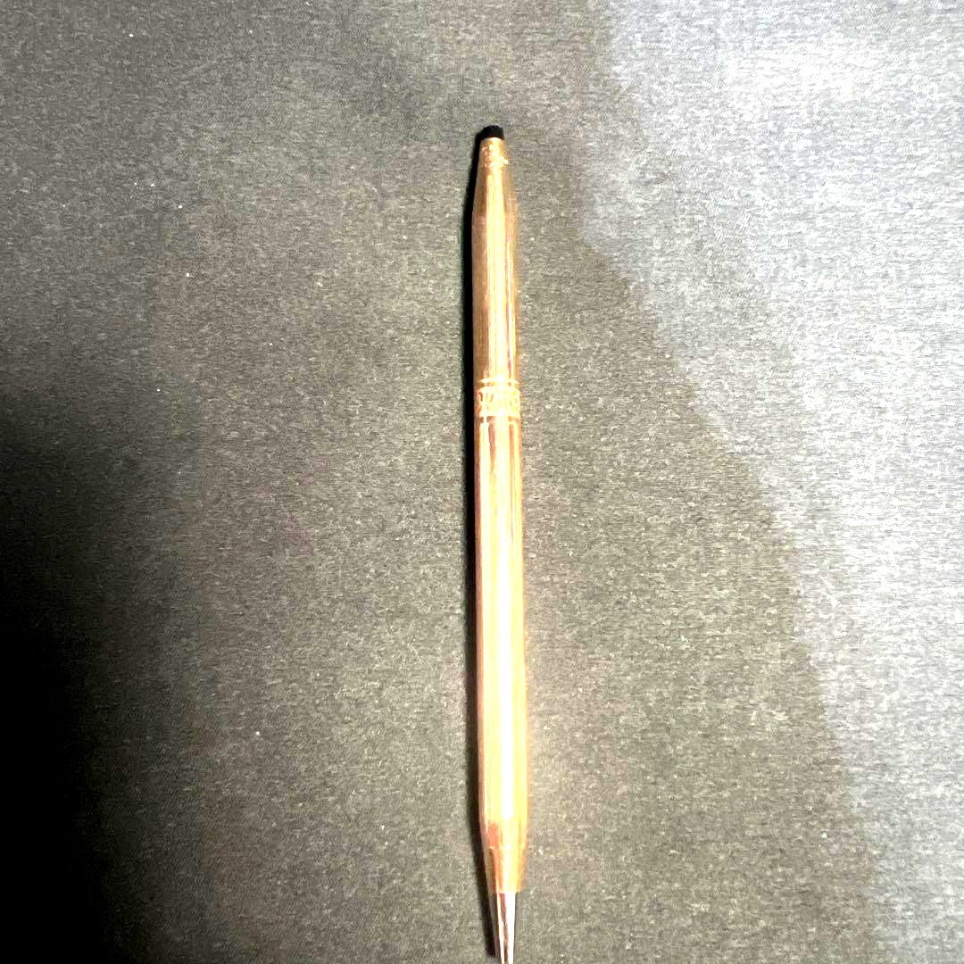 Cross V2014KT Polled Gold Model 386 used pen main body without ink refill