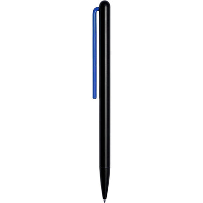Pininfarina Segno grafeeX ballpoint pen in blue ink with matte black aluminum body and long clip