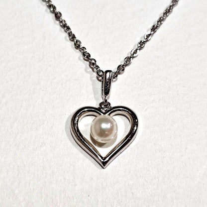 Mikimoto vintage 5mm pearl necklace with sterling silver SV925 chain length 38cm from 1970s-1980s