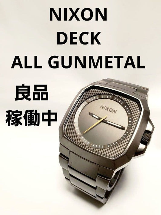 NIXON DECK ALL GUNMETAL Quartz Men's Watch — Japanese