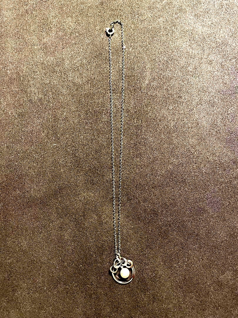 Mikimoto 925 silver chain necklace featuring a 1.5 cm pearl pendant