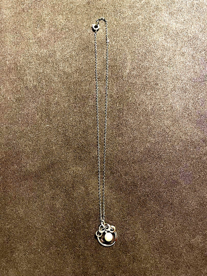 Mikimoto 925 silver chain necklace featuring a 1.5 cm pearl pendant