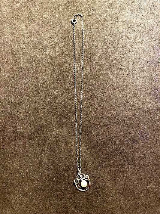 Mikimoto 925 silver chain necklace featuring a 1.5 cm pearl pendant
