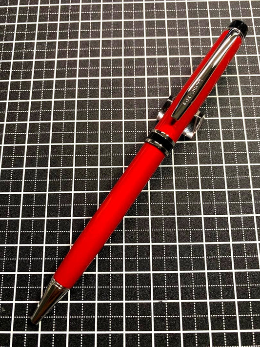 PILOT GRAISE NC Red Ballpoint Pen BGNC-5SR-R with red ink shown on a white background with minor wear marks