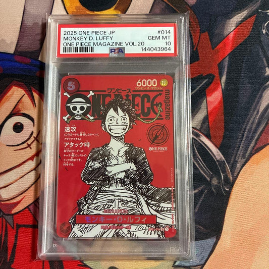 PSA 10 One Piece Luffy L — Japanese