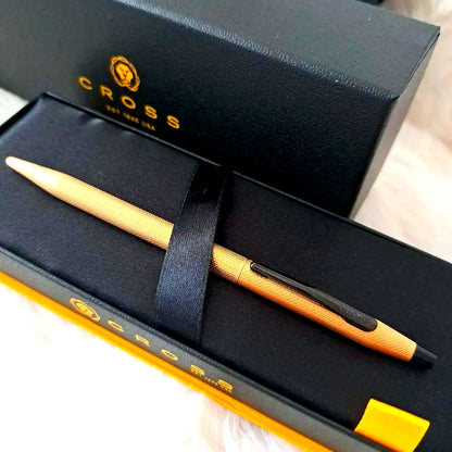 Cross gold-tone textured metal ballpoint pen with dedicated original box