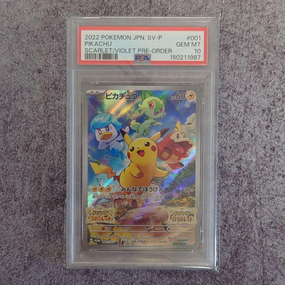 PSA 10 Pokemon Pikachu — SV-P Promo Card 001/SV-P — Japanese