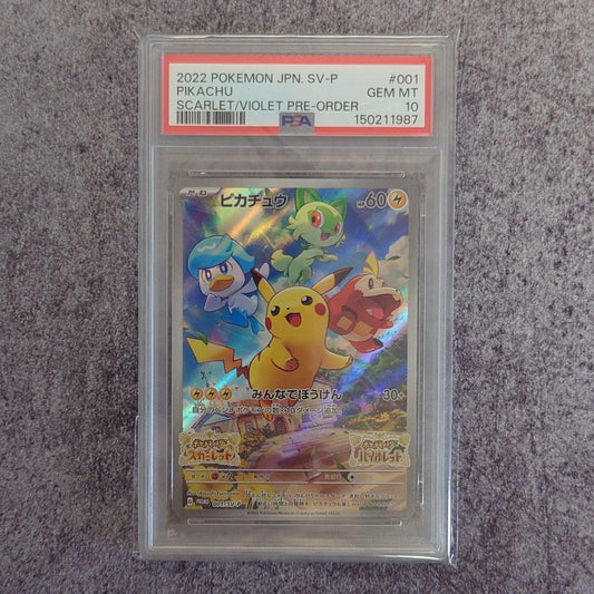 PSA 10 Pokemon Pikachu — SV-P Promo Card 001/SV-P — Japanese