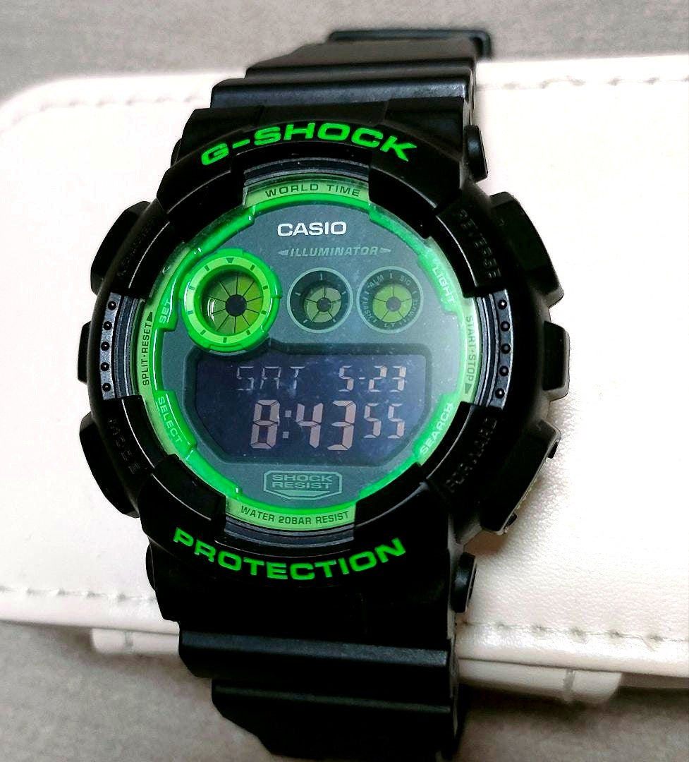 Casio G-Shock GD-120N digital watch with black resin band and digital display water resistant to 200 meters