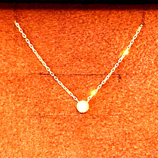 Law necklace in K18 yellow gold with 0.07 carat diamond pendant and adjustable 40 cm chain
