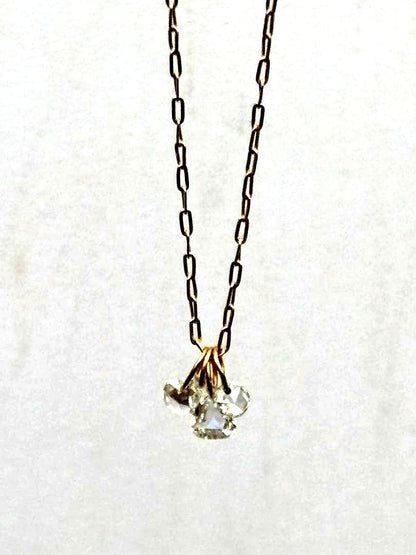 Agete diamond necklace 18K gold with a 70 cm long chain displayed on a white background