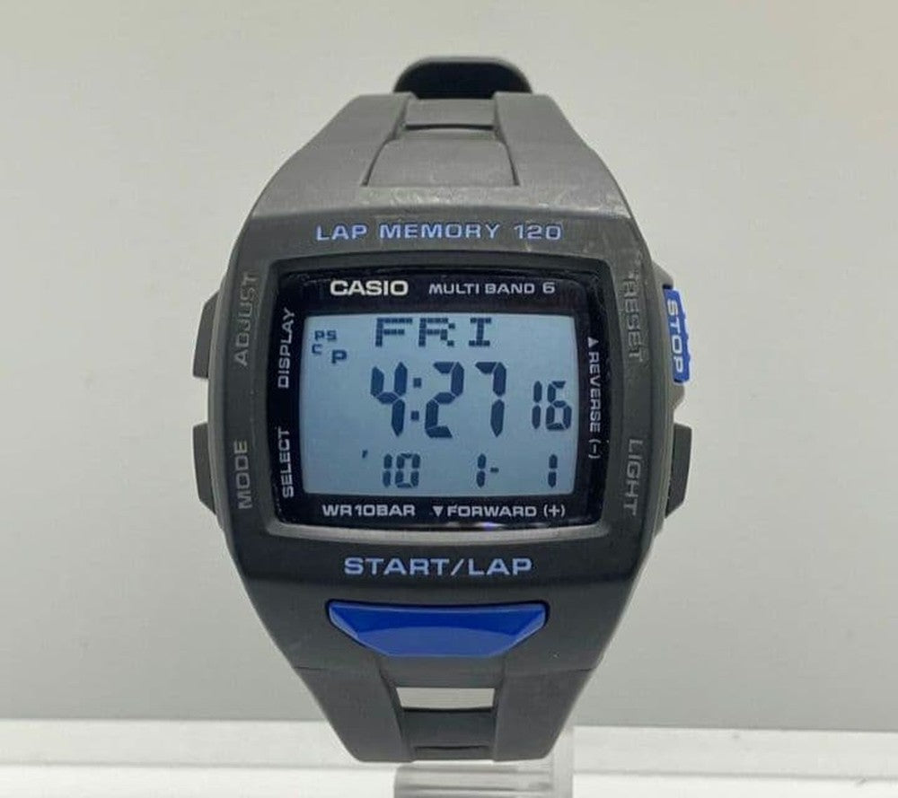 CASIO LAP MEMORY 120 WR10BAR Solar Men's Watch — Japanese