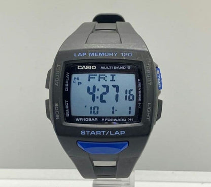 CASIO LAP MEMORY 120 WR10BAR Solar Men's Watch — Japanese