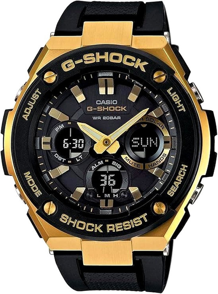 Casio G-Shock GST-S100G-1ADR solar powered watch with resin strap and stainless steel case