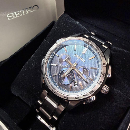 SEIKO 8B92-0AB0 Solar Men's Watch — Japanese
