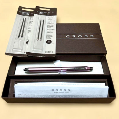 Cross Textry AT0090-6 frosty pink ballpoint pen with 2 color ink and mechanical pencil in gift box
