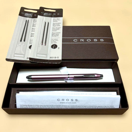 Cross Textry AT0090-6 frosty pink ballpoint pen with 2 color ink and mechanical pencil in gift box