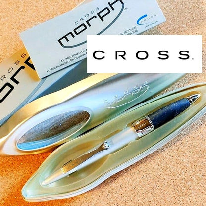 Discontinued Cross Morph Morf Ballpoint Pen 472-4 with unique shape and carrying case