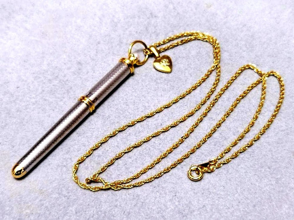 MIKIMOTO pearl ballpoint pen necklace about 61 cm length with elegant pearl decorations