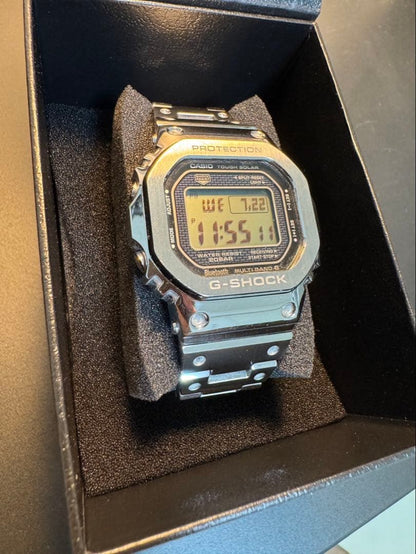 CASIO G-SHOCK Metal Silver Solar Men's Watch — Japanese
