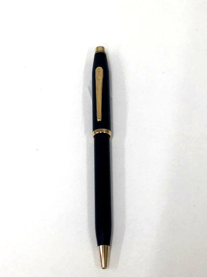 Cross Ballpoint Pen Model TO.1187 black plastic body with gold plated metal accents