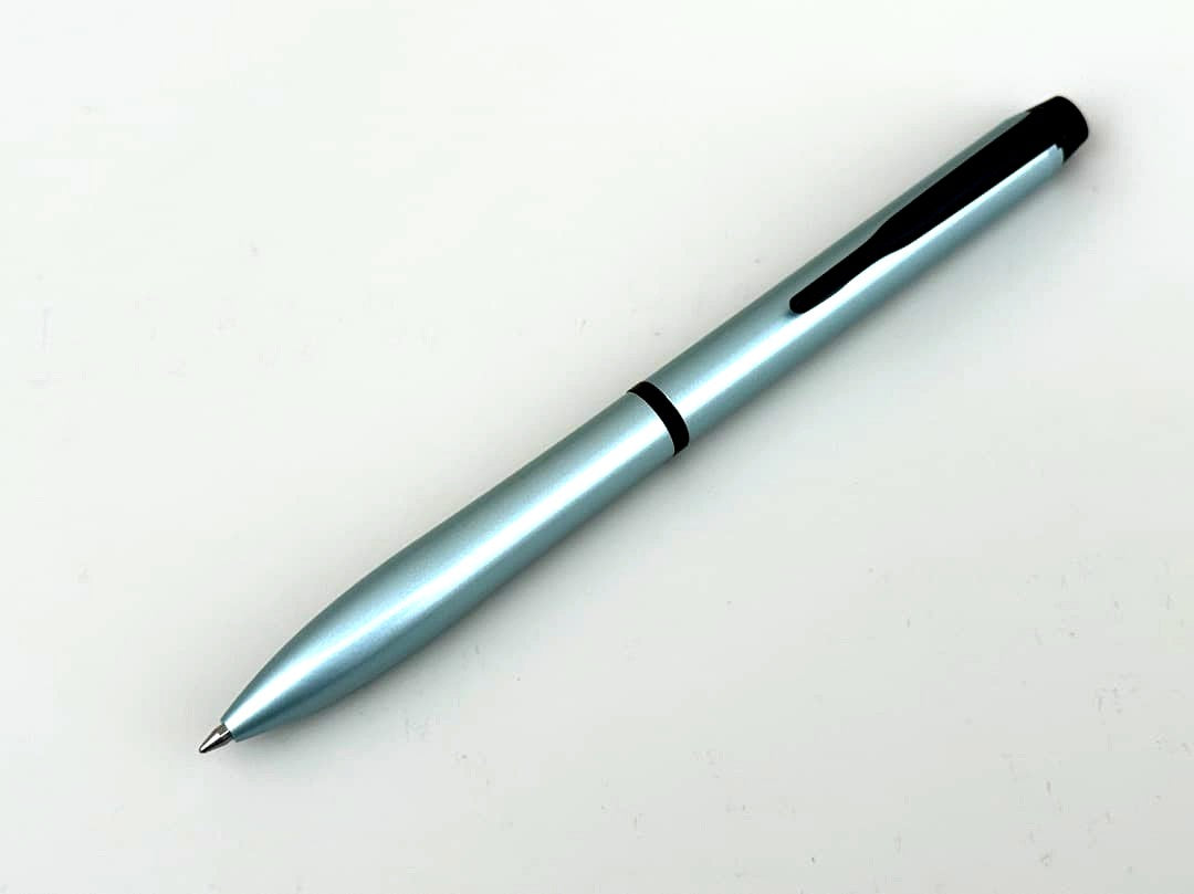 Pilot Aterlink oil-based ballpoint pen in Black Ice Silver with 0.7 mm tip and rotating push mechanism