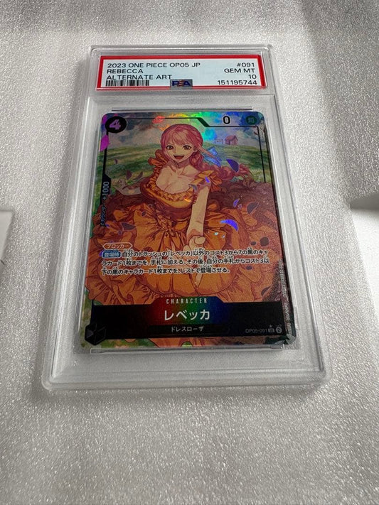 PSA 10 One Piece Rebecca — OP05-091 — Japanese
