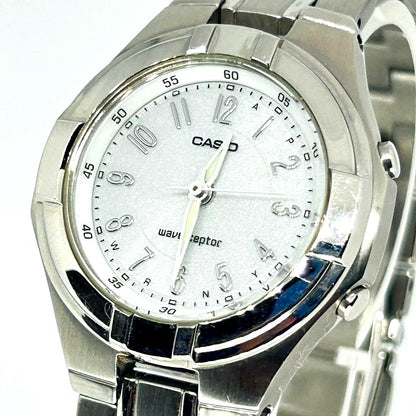 Casio Wave Ceptor LWQ-150 silver wristwatch with solar power and radio wave reception