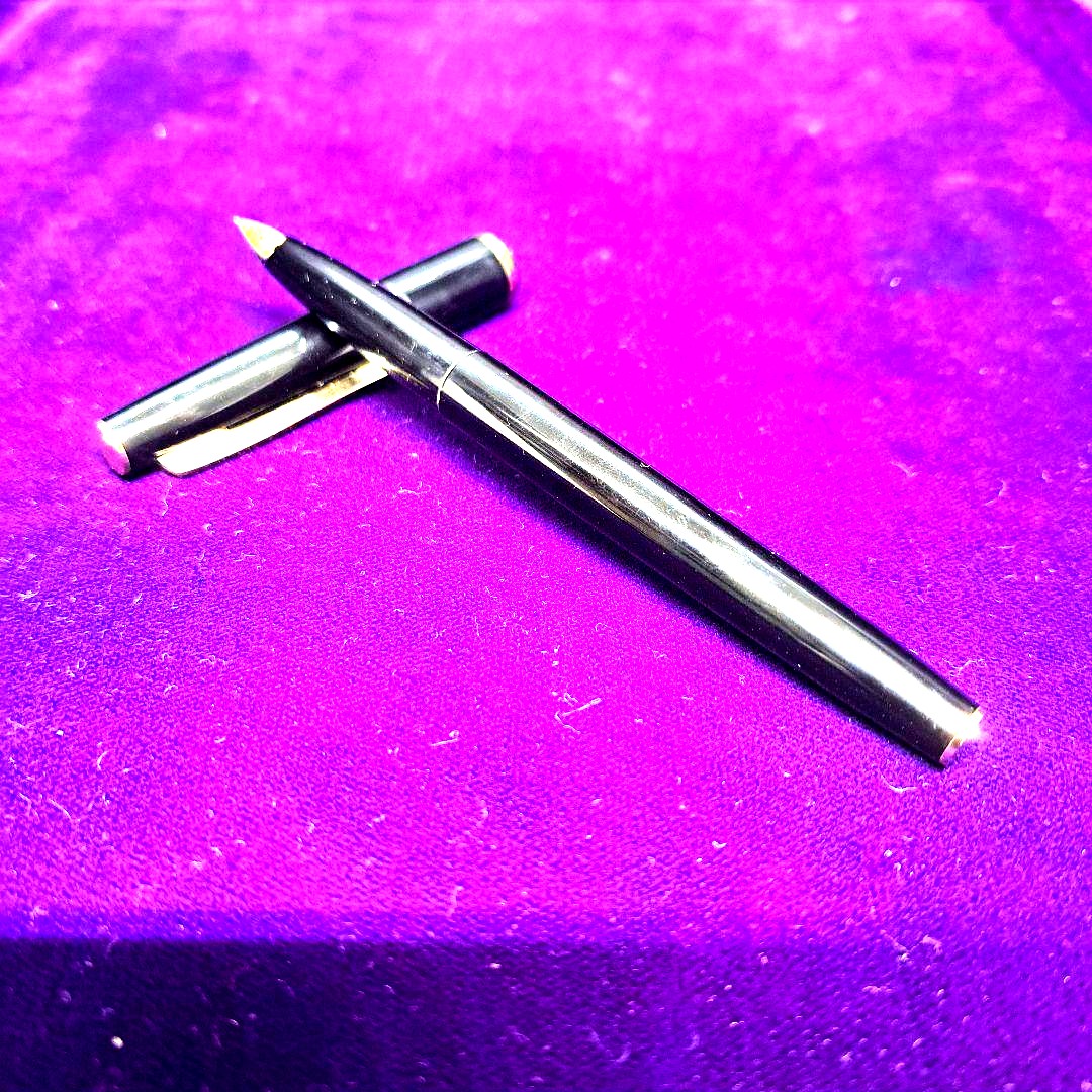 PILOT Fountain Pen 14K Gold S-80V DX27 with cap on, measuring 14.5 cm length