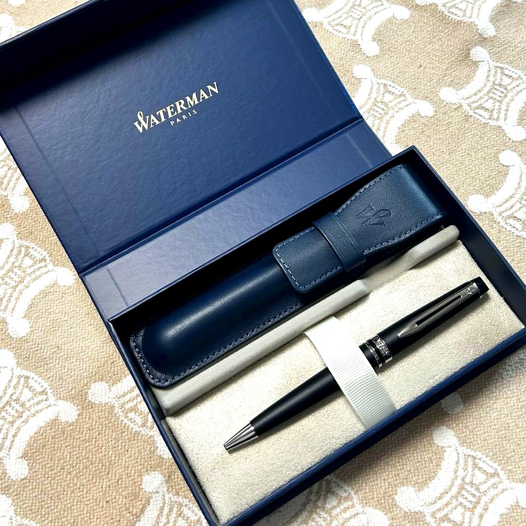 Waterman Expert Essential Matte Black CT unused ballpoint pen with box and accessories