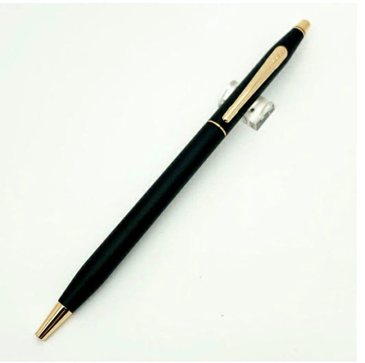 Cross Classic Century Ballpoint Pen black body with gold clip and gold tip, Japan import