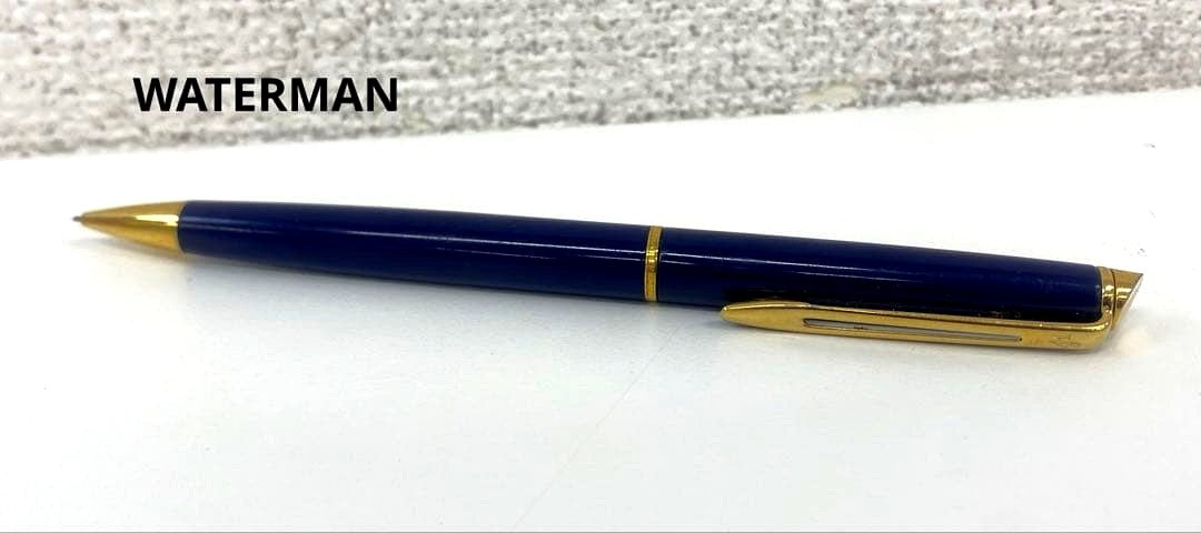 WATERMAN navy mechanical pencil with gold metal accents model KD 1234.01.5678 in used condition