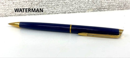 WATERMAN navy mechanical pencil with gold metal accents model KD 1234.01.5678 in used condition