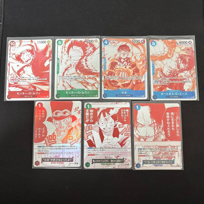 One Piece One Piece Card Game 3rd Anniversary Treasure Campaign Promo Complete 7 Types — Japanese