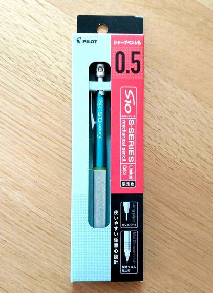 Pilot S10 mechanical pencil 0.5mm with translucent green bicolor limited edition body