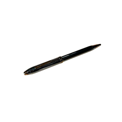Cross 502BP ballpoint pen in silver and black with dedicated case shown