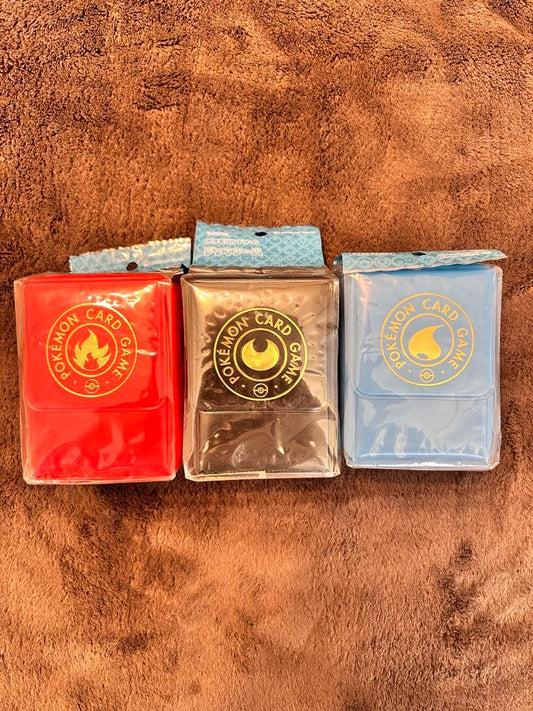 Pokemon Pokémon Center Original Pokémon Card Game Type Deck Case Water Darkness Fire Box — Japanese