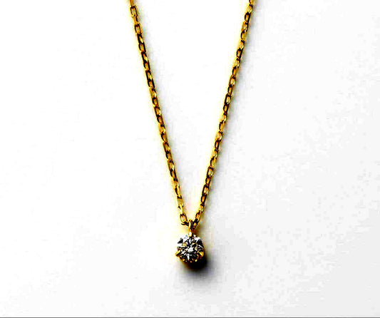 Agat 18K gold diamond necklace with 0.05CT stones and adjustable 40 cm chain