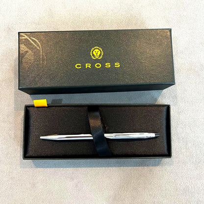 Cross Classic Century Chrome Ballpoint Pen with sleek chrome finish in box