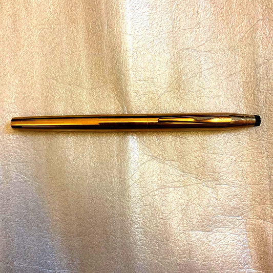 Cross 14KT Gold Filled Fountain Pen with slight scratches and dirt, made in USA