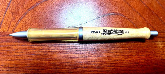 Discontinued Heisei Pilot Dr.GRIP Just Meet 0.5mm wooden pen made from Aodamo wood