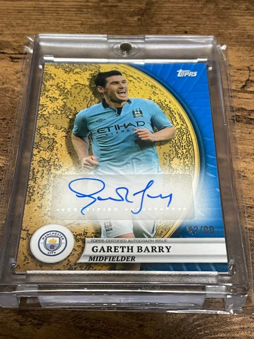 Gareth Barry Autographed Card — Japanese