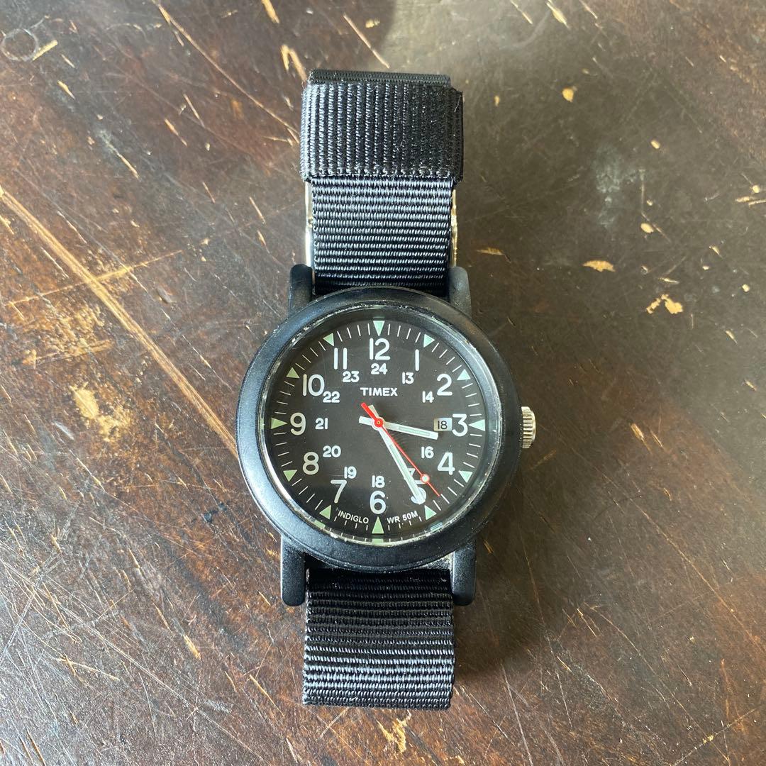 TIMEX Camper ブラック INDIGLO WR50m Quartz Men's Watch — Japanese