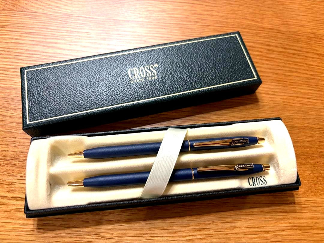 Cross Air Liquide Corporation ballpoint pen and mechanical pencil set with dedicated case
