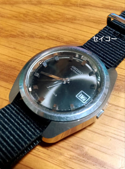 SEIKO Black Mirai Dial Date 17Jewel AT Automatic Men's Watch — Japanese