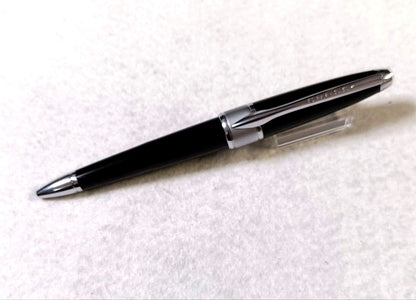 Cross Apollo Black Lacquer Ballpoint Pen with black lacquer finish and silver clip