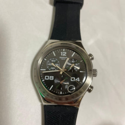 swatch Cougar Chrono Black Analog Men's — Japanese