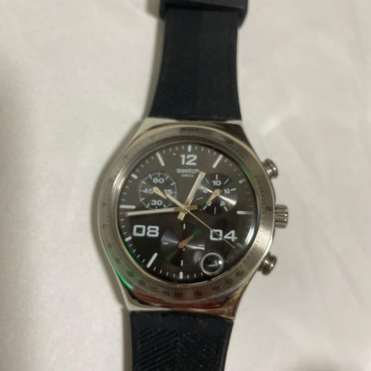 swatch Cougar Chrono Black Analog Men's — Japanese