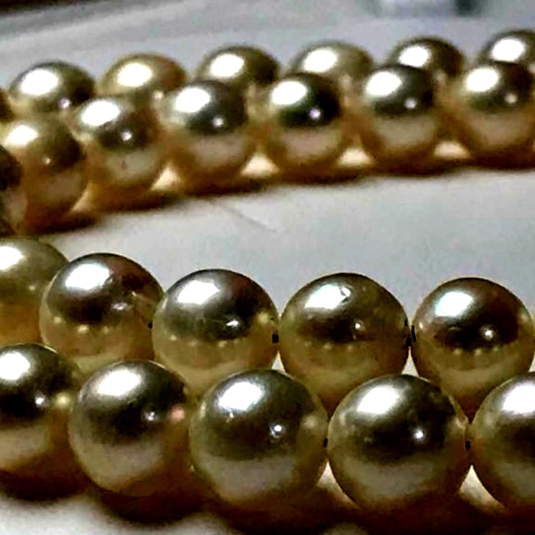 KOKOYA silver pearl necklace with 6.2-6.9mm pearls measuring 41cm length