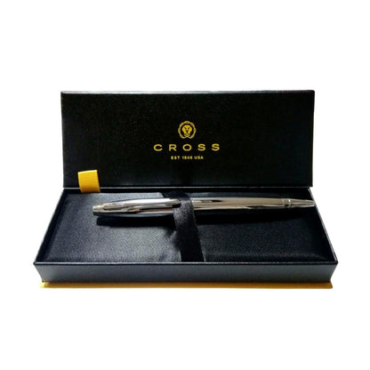 Cross Kuro Cross Kurei NAT0112-1 pure chrome silver ballpoint pen with box, size 138 x 13 x 13 mm